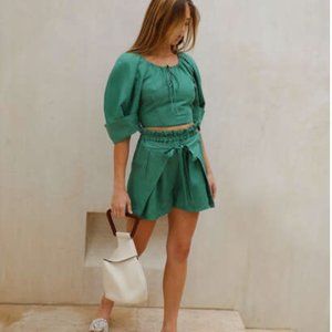 Cult Gaia Johanna top, color Pool, size Small